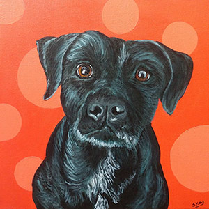 Leah - Acrylic on 10 X 10 Stretched Canvas