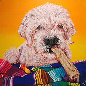 Sophie - Acrylic on 12 X 12 Stretched Canvas